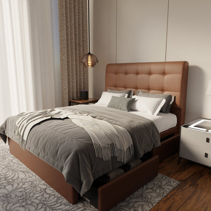 Endora Faux Leather Drawer Bed Frame (Pet Friendly) by Somnuz