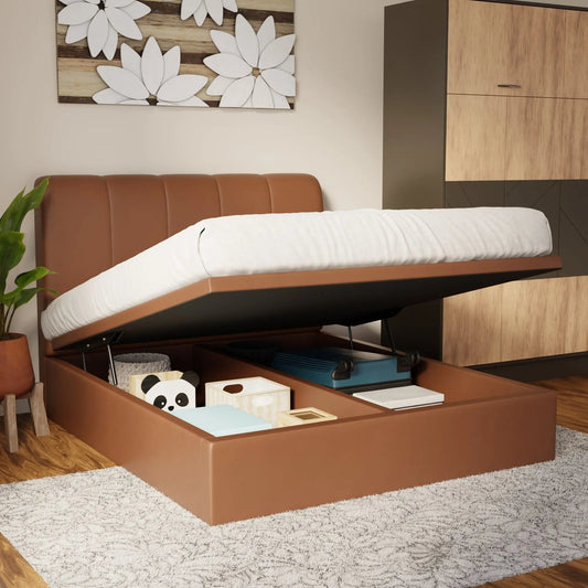 Caldrin Faux Leather Storage Bed Frame (Pet Friendly) by Somnuz