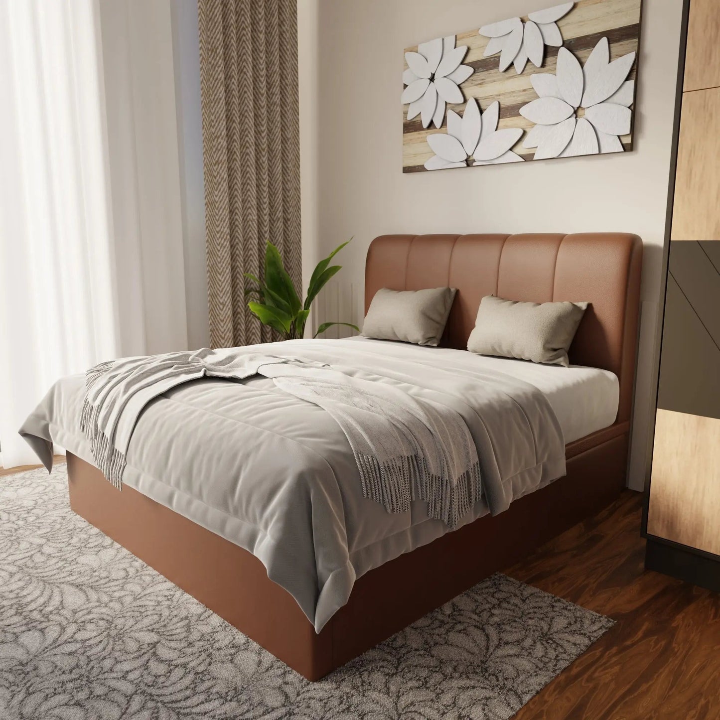 Caldrin Faux Leather Storage Bed Frame (Pet Friendly) by Somnuz