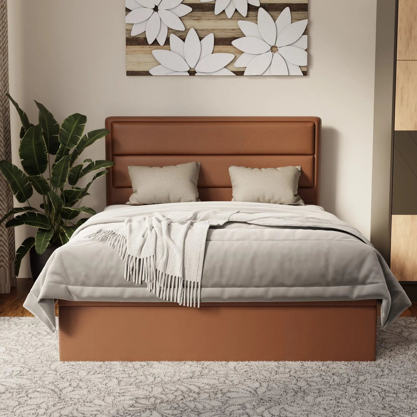 Zorvain Faux Leather Storage Bed Frame (Pet Friendly) by Somnuz