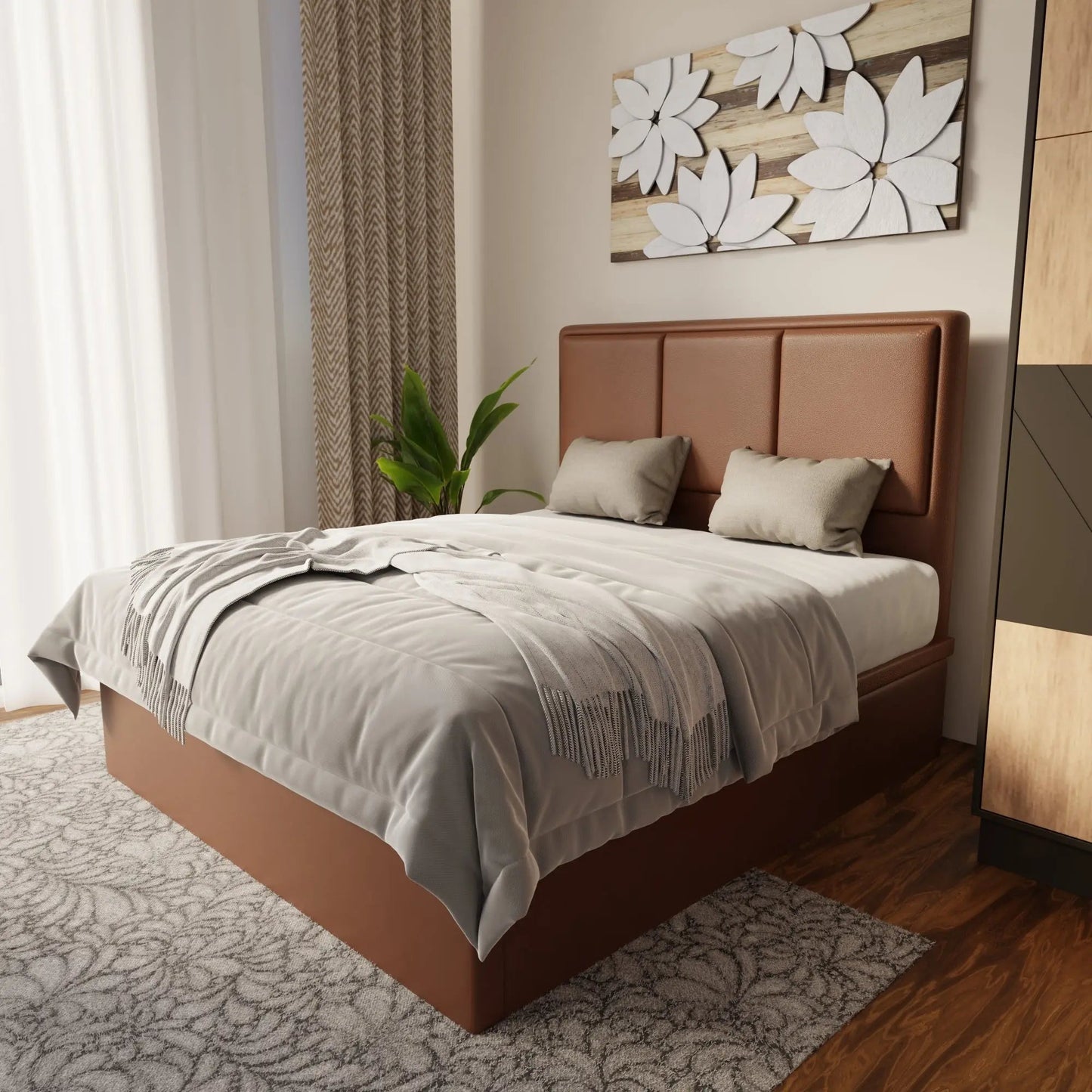 Velmira Faux Leather Storage Bed Frame (Pet Friendly) by Somnuz