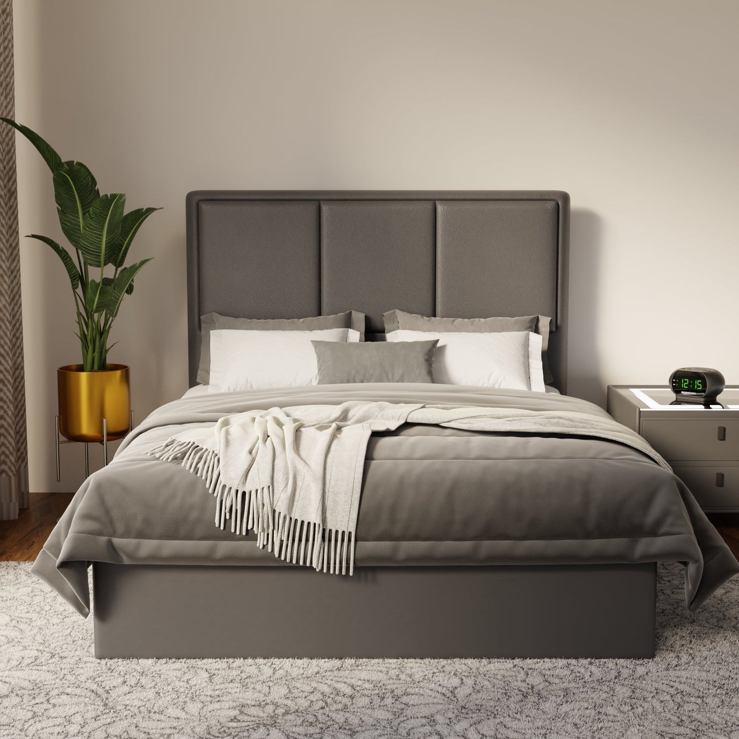 Velmira Faux Leather Drawer Bed Frame (Pet Friendly) by Somnuz