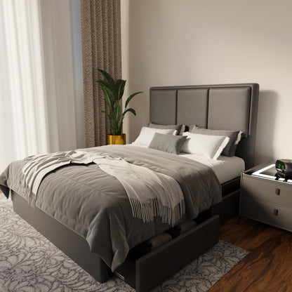 Velmira Faux Leather Drawer Bed Frame (Pet Friendly) by Somnuz