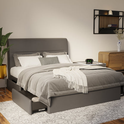 Lysara Faux Leather Drawer Bed Frame (Pet Friendly) by Somnuz
