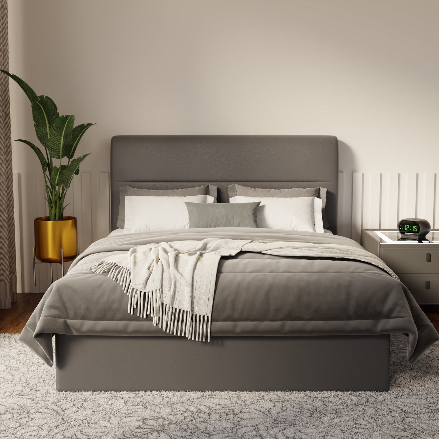 Lysara Faux Leather Drawer Bed Frame (Pet Friendly) by Somnuz
