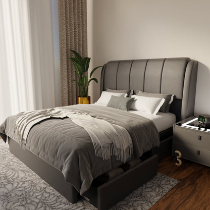 Brinley Faux Leather Drawer Bed Frame (Pet Friendly) by Somnuz
