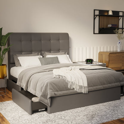 Endora Faux Leather Drawer Bed Frame (Pet Friendly) by Somnuz
