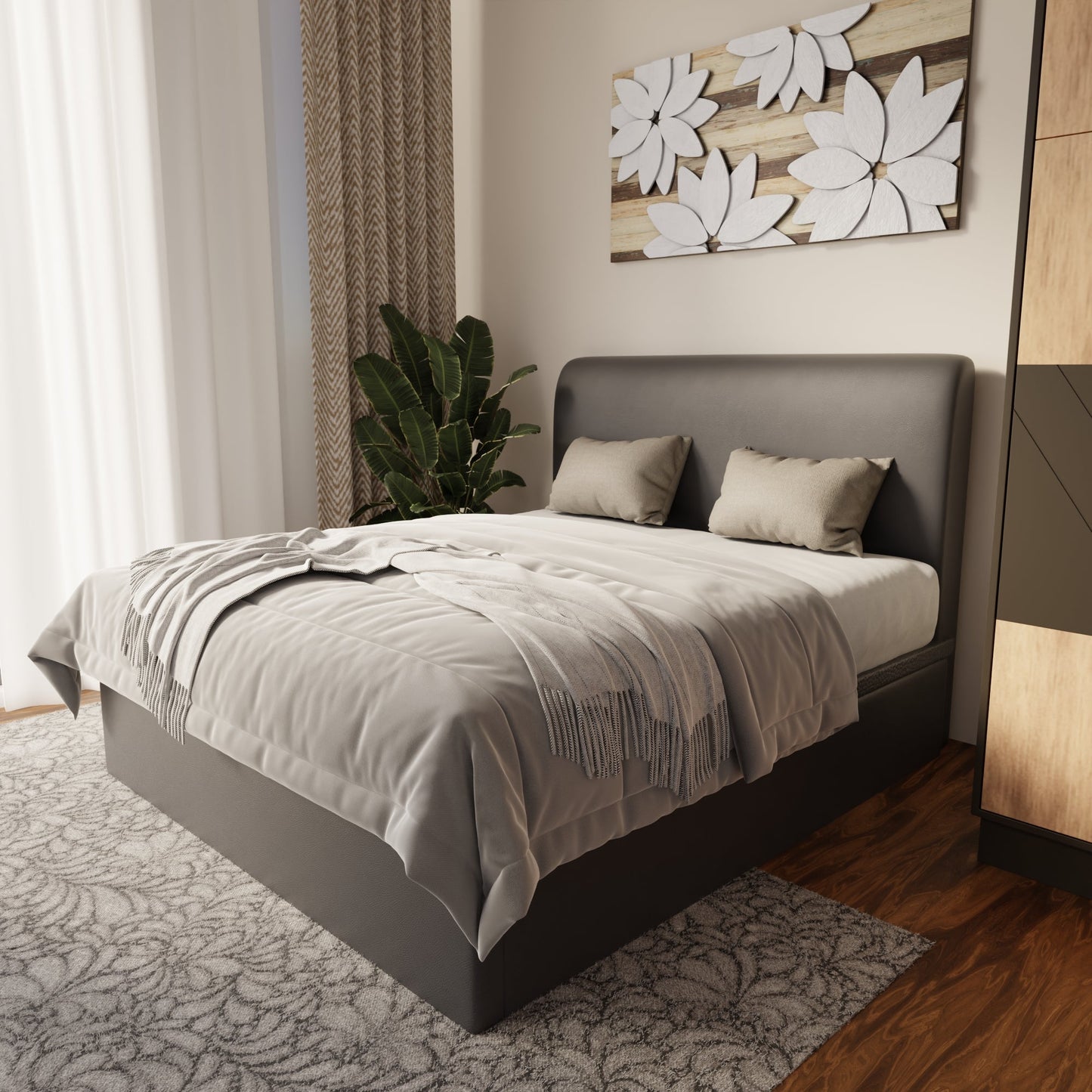 Vintaro Faux Leather Storage Bed Frame (Pet Friendly) by Somnuz