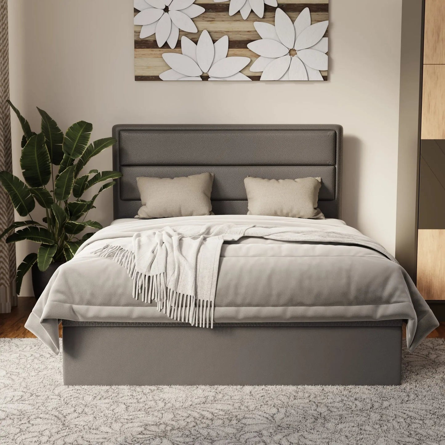 Zorvain Faux Leather Storage Bed Frame (Pet Friendly) by Somnuz