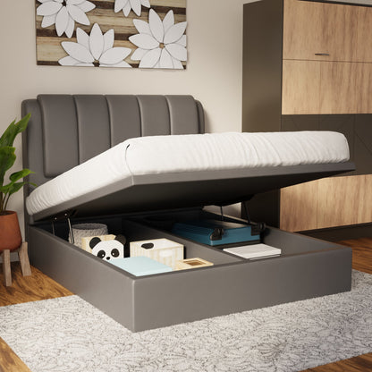 Asteron Faux Leather Storage Bed Frame (Pet Friendly) by Somnuz