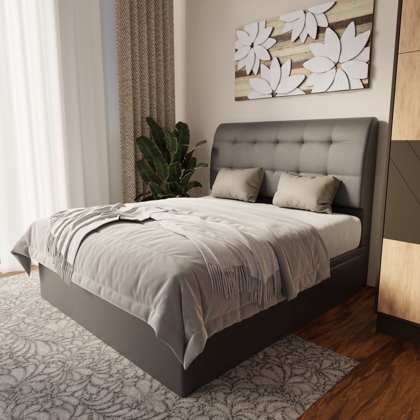 Haldor Faux Leather Storage Bed Frame (Pet Friendly) by Somnuz