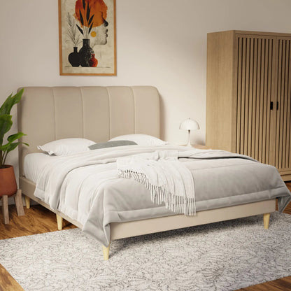 Caldrin Faux Leather Bed Frame (Pet Friendly) by Somnuz