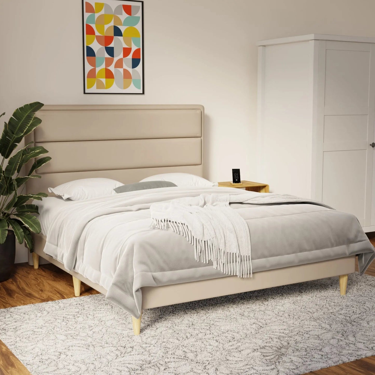 Zorvain Faux Leather Bed Frame (Pet Friendly) by Somnuz