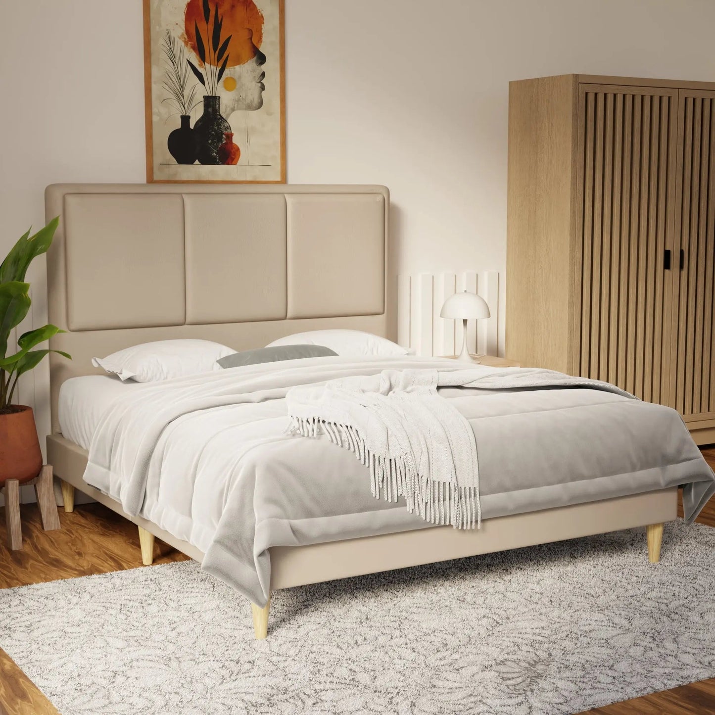 Velmira Faux Leather Bed Frame (Pet Friendly) by Somnuz