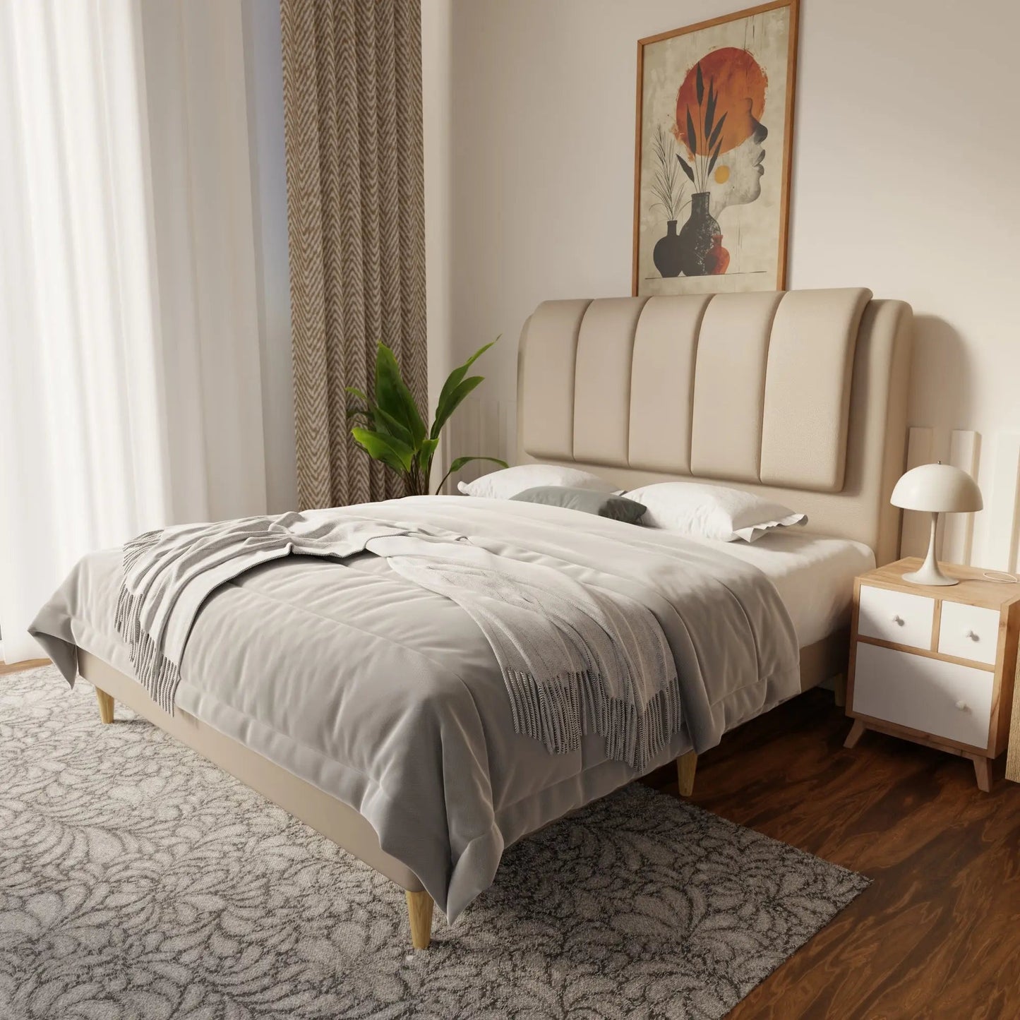 Asteron Faux Leather Bed Frame (Pet Friendly) by Somnuz