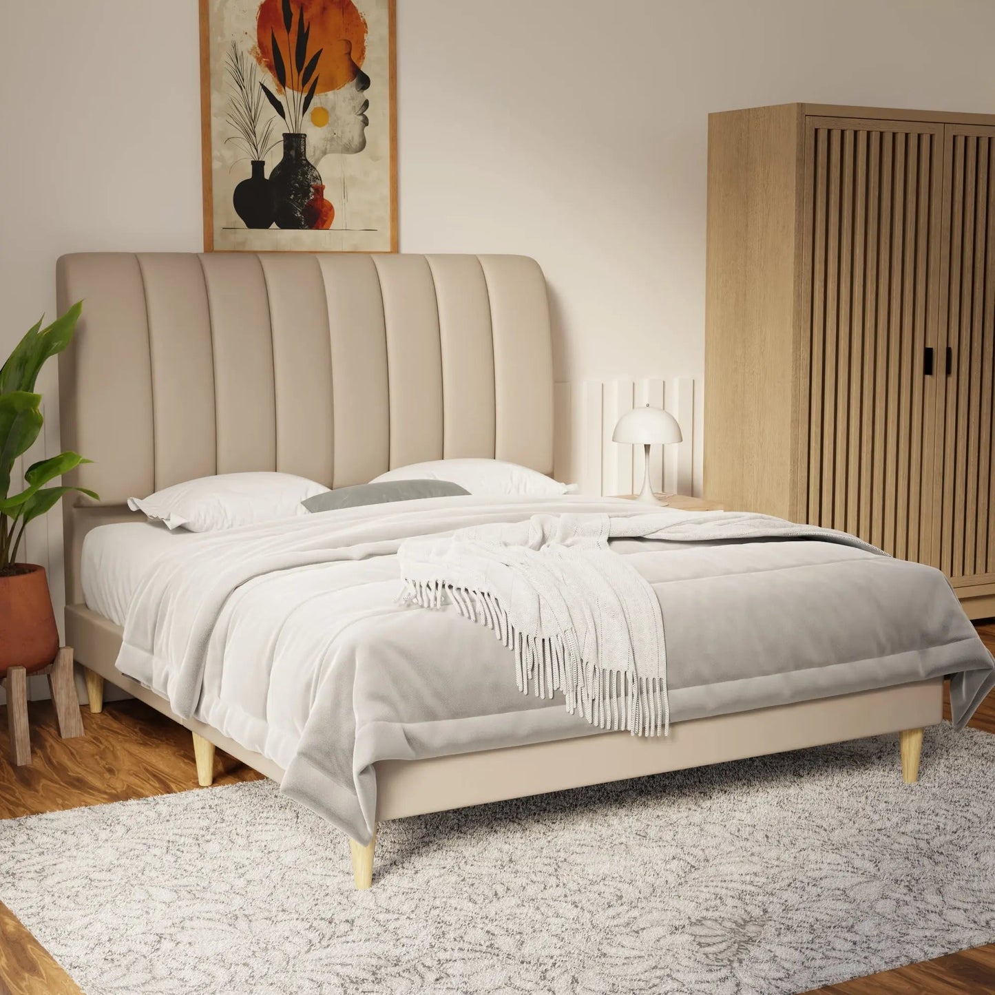 Trevino Faux Leather Bed Frame (Pet Friendly) by Somnuz