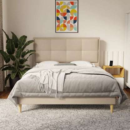 Solvane Faux Leather Bed Frame (Pet Friendly) by Somnuz