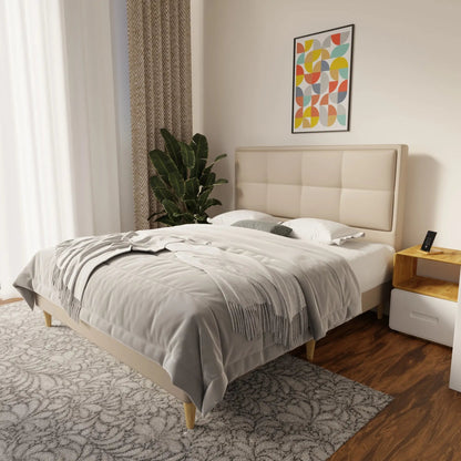 Solvane Faux Leather Bed Frame (Pet Friendly) by Somnuz
