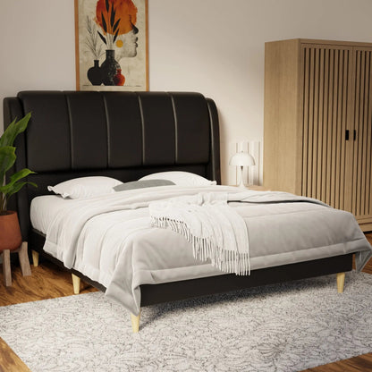 Brinley Faux Leather Bed Frame (Pet Friendly) by Somnuz