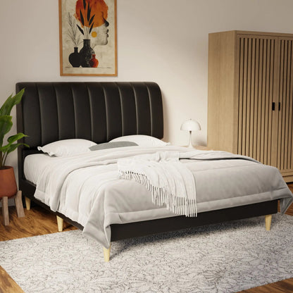 Kuro Faux Leather Bed Frame (Pet Friendly) by Somnuz