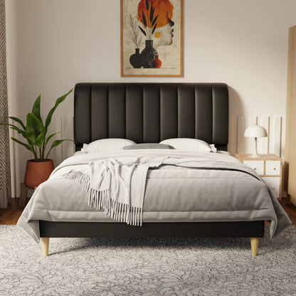 Kuro Faux Leather Bed Frame (Pet Friendly) by Somnuz