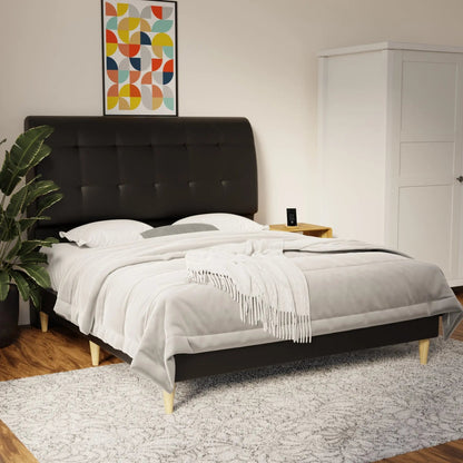 Haldor Faux Leather Bed Frame (Pet Friendly) by Somnuz