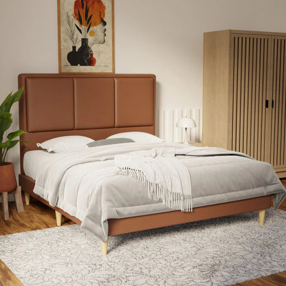 Velmira Faux Leather Bed Frame (Pet Friendly) by Somnuz