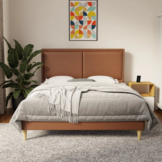 Bravelle Faux Leather Bed Frame (Pet Friendly) by Somnuz
