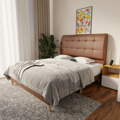 Haldor Faux Leather Bed Frame (Pet Friendly) by Somnuz