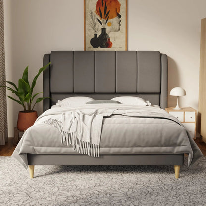 Brinley Faux Leather Bed Frame (Pet Friendly) by Somnuz