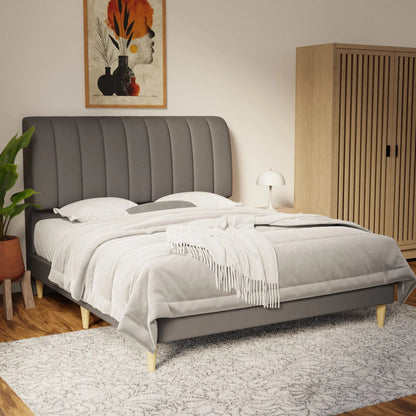 Kuro Faux Leather Bed Frame (Pet Friendly) by Somnuz
